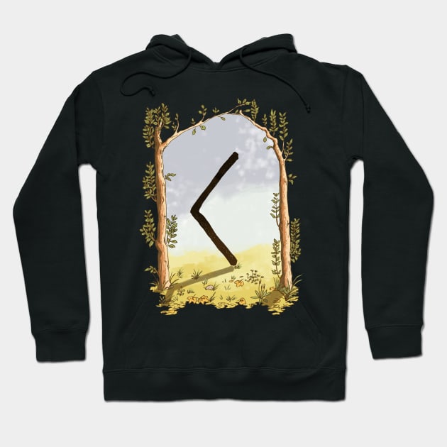 rune kenaz - magical symbol Hoodie by Karolina Studena-art